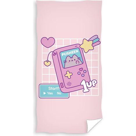 Asciugamano da bagno Pusheen per bambini, ideale per la spiaggia, la piscina e le vacanze, 140 x 70 cm. (1/4)