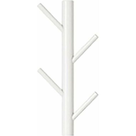 Wooden Wall Mounted Coat Rack Hanging Tree Branch Design Modern Vertical Wall Decorative Hooks White Wood (1/4)