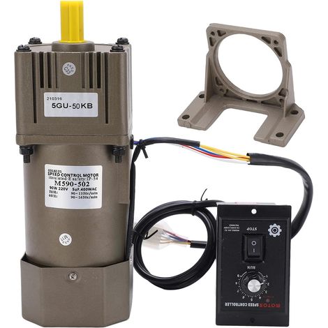 Motoréducteur électrique, AC 220V 90W Vitesse réglable de décélération de moteur asynchrone monophasé de vitesse(50K) (1/5)