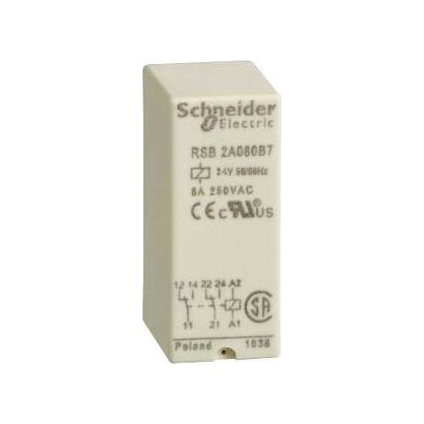 Steckrelais 2 NO/NC 8A 24V AC