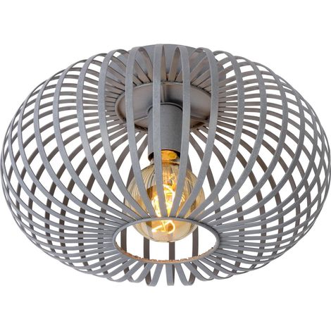 Plafonnier Ø 40 cm 1xE27 Gris (1/5)