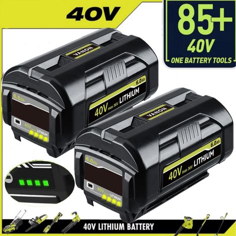 2pcs 6.0Ah OP4040 batterie remplacer pour Ryobi 40Volt batterie au lithium pin OP40602 OP40261 OP4030 costume pour 40V outils électriques sans fil (1/5)