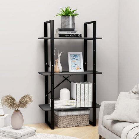 Étagère de rangement Meuble Étagère Meuble de rangement Gris 60x30x105 cm Aggloméré 28984 (1/5)