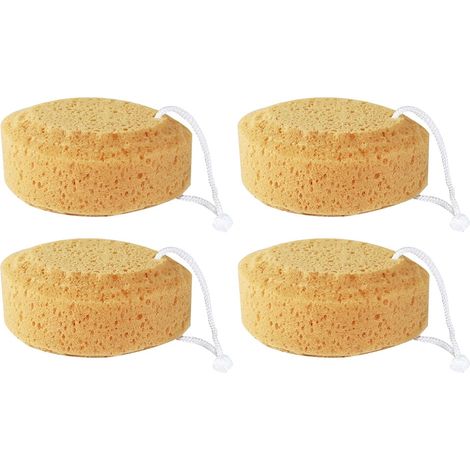 Éponges de bain pour la douche, 4 pièces, gommage corporel, luffa (1/5)