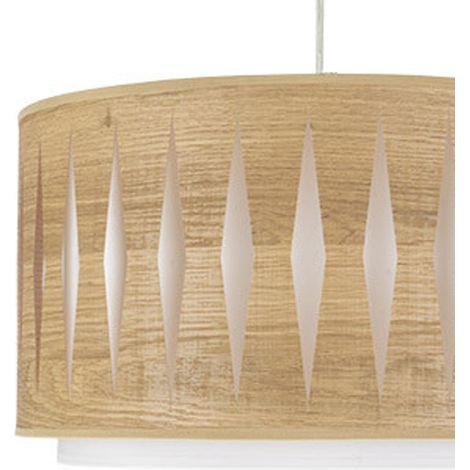 Colgante Alexandra 1xe27 Niquel/madera Clara Regx40x40 cm (1/2)