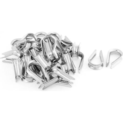 Edelstahl 10mm Drahtseil Kabel Fingerlinge ton argent 30 pièces (c60899fc689ddce97e9d3cefb9b99d1e) (1/2)