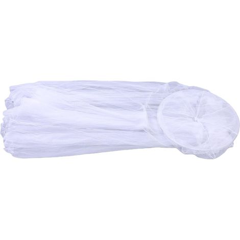 Ciel de Lit en Filet Léger et Respirant, Rideaux de Lit pour Chambre à Coucher, en Polyester Blanc, 1 X Filet (1/5)