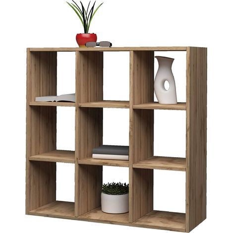 Web Furniture - Libreria sospesa Maruska in Acero Wotan 90x25 cm (1/5)