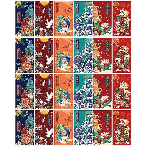 24 Stück rote Taschen im chinesischen Stil
