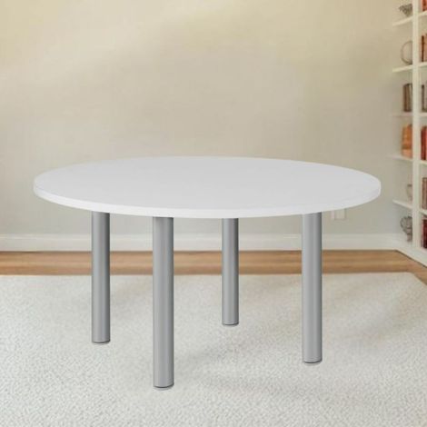 Tavolo rotondo Manila 120x120x76H colore bianco (1/2)