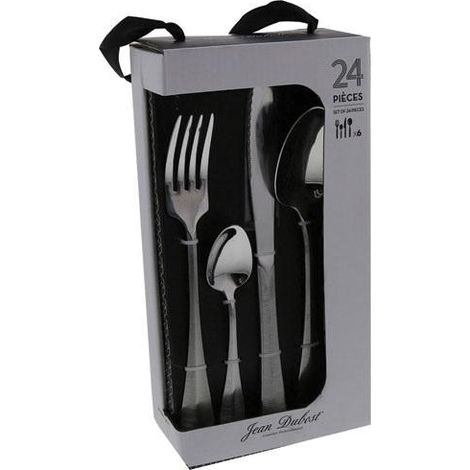 Jean Dubost Besteckset 24 Teile mit feinen Mustern