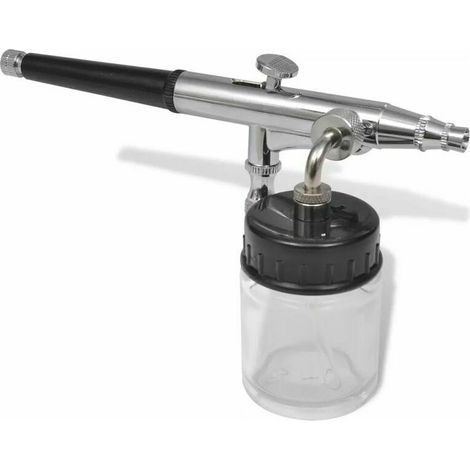 Kit Aerographe Avec Bocal En Verre Et Buses, 0,2 / 0,3 / 0,5 Mm (1/4)