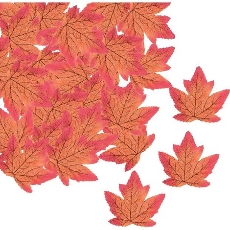 Feuilles d'automne 50 feuilles artificielles réalistes pour la décoration (1/5)