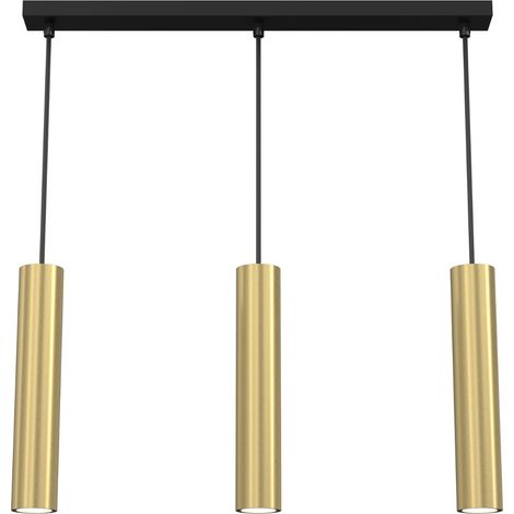Suspension Luminex Raito 3xGU10 laiton brossé noir