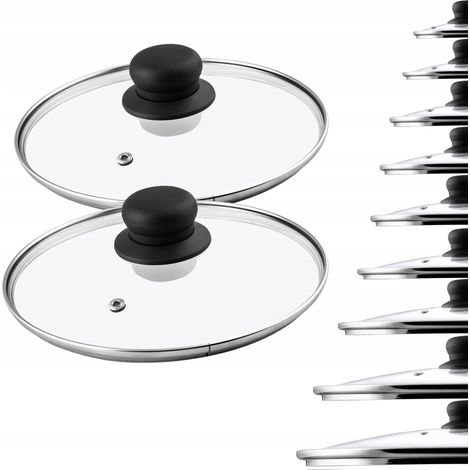 KADAX Coperchio in vetro 20 cm resistente al calore universale 2 pz (1/5)