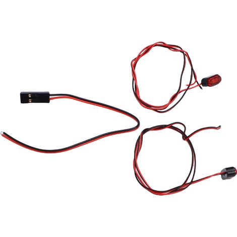 Bande lumineuse LED rouge pour voiture télécommandée, avec gaine thermorétractable. (1/5)