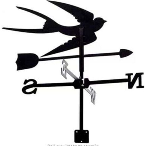 LaBlanc - Girouette Hirondelle, girouette de décoration, kit d\'indicateurs de Direction du Vent extérieur Jardin pelouse Support en métal girouette (1/4)