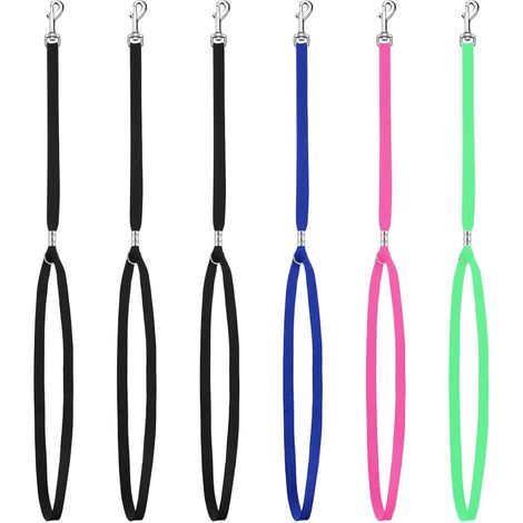 Set of 6 pet grooming loops, adjustable nylon restraint loops for dogs and cats, sturdy rope harness for pet bathing, set of (1/5)