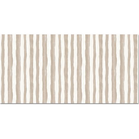 CRÉDENCE CUISINE Minimaliste - Rayures - Beige 60x30 cm (1/5)
