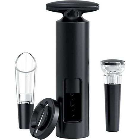 Ouvre-bouteille - Tire-bouchon Manuel Coupe-capsule Verseur à Vin Tire-bouchon Sous Vide - Ensemble 4 Pièces (1/4)