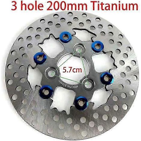Disques de frein flottants universels en alliage d'aluminium pour moto, diamètre extérieur 200 mm/220 mm/245 mm/260 mm, plaquettes de frein à refroidissement rapide (5.7 Titanium 200 mm) (1/5)