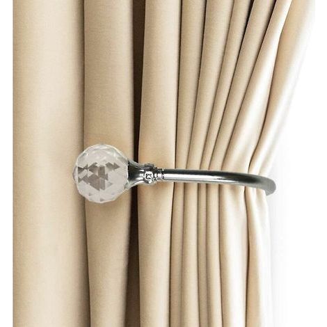 autres Embrasses à Rideaux Crochets Murals U Métal Curtain Tiebacks, Rideau Metallique 2 Pack (Argent) (1/5)