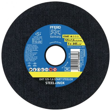 PFERD Disque à tronçonner START STEELOX D125x1,6mm droit 25 pièces ( 4000844216 )