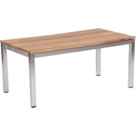 Sonnenpartner Magister Gartentisch ausziehbar Edelstahl/Old Teak 170/280x90 cm