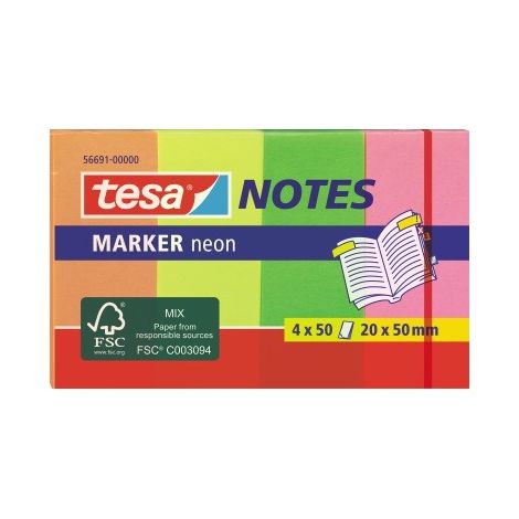 tesa Marker Notes 4 x 50 Blatt neon (56691-00000-01) (1/3)