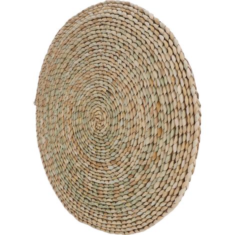 Lot de 2 poufs ronds style champêtre, coussins tatami, tapis de fenêtre pour la décoration intérieure et le yoga (1/5)