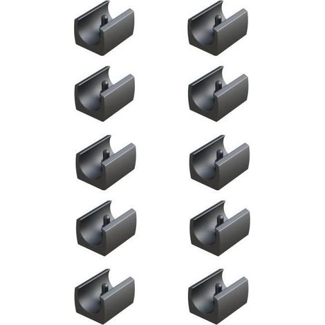 Confezione da 10 piedini in plastica da 14 mm – Piedini rettangolari per sedie – Protezione per pavimenti – Per superfici dure (1/4)