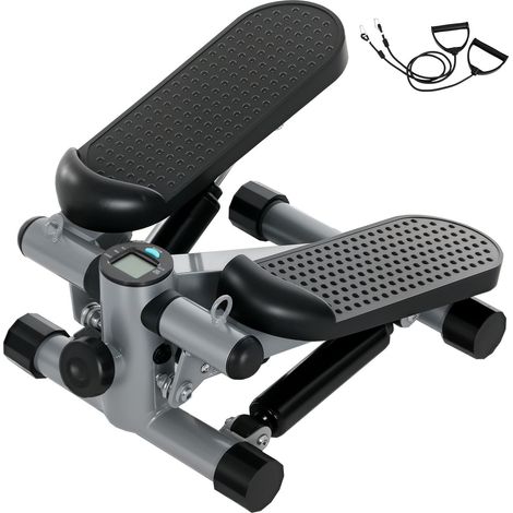Mini stepper 2 en 1 pour la maison avec cordes électriques, stepper swing haut-bas avec écran LCD, home trainer pas à pas jusqu'à 100 kg pour l'entraînement des jambes/bras, exercice de fitness au bur (1/5)