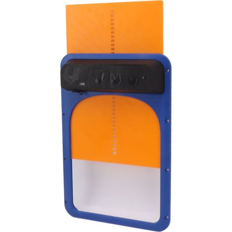 Automatische, solarbetriebene Hühnerstalltür mit Lichtsensor, sicher für Geflügel, blau und gelb (1/5)