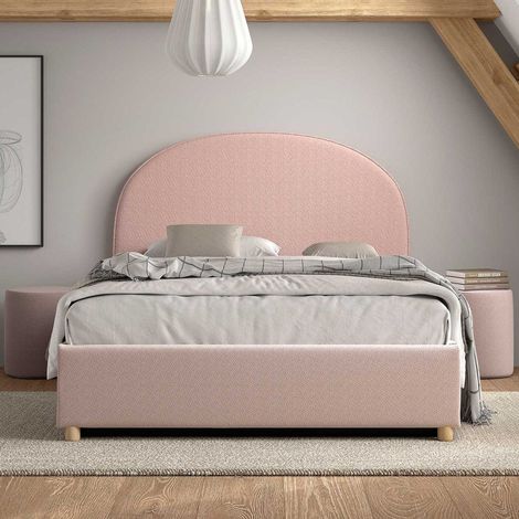 Lit simple Maeva avec tables de chevet - 140x200cm - avec
