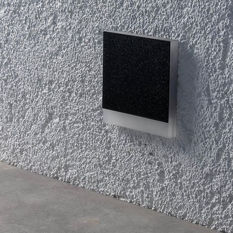 IP44 LED Treppenstufenleuchte 230V Wandleuchte eckig schwarz - Lichtfarbe: Warmweiß 3000K 1,5W - Lichtaustritt: Orbis (1/5)