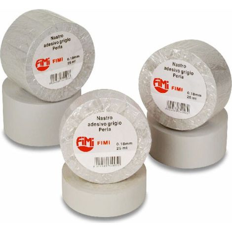 Nastro Adesivo Grigio Perla cm3,8 x 25mt, nastro isolante in PVC autoestinguente 34006