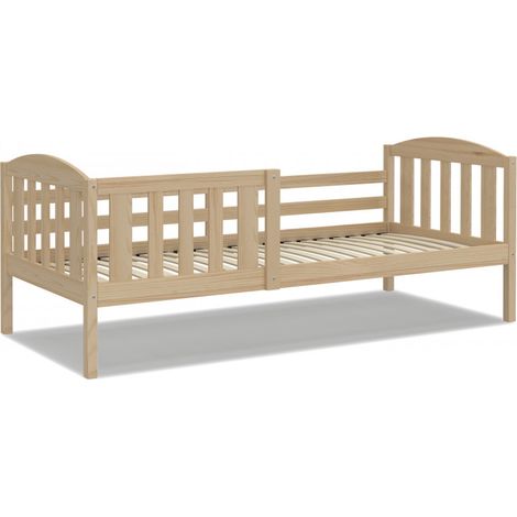 Lit Enfant Leo 90x190 Pin Livré avec sommiers (1/4)
