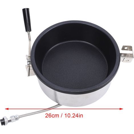 Ortviai Cuiseur à Popcorn en Acier Inoxydable pour Plaque Électrique et Gaz – 230 mm, 235 g (1/4)