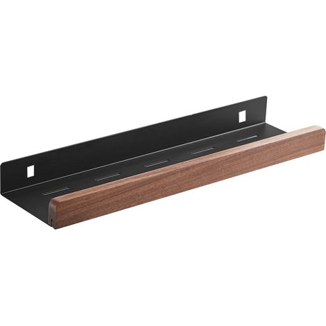 Étagères de Rangement Panier de Douche, Étagère de Stockage d'assaisonnement Murales sans Trous L50cm Couleur noyer (1/5)