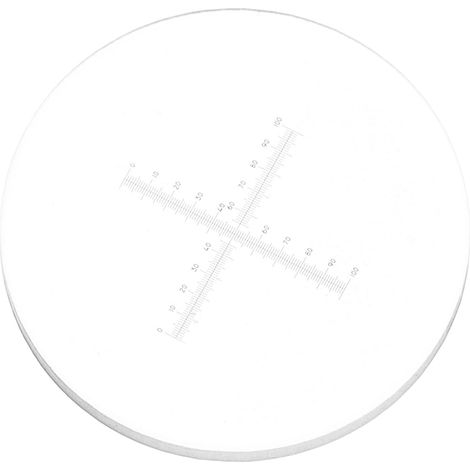 Règle micrométrique en verre Yardenfun, deux règles croisées de (1/5)