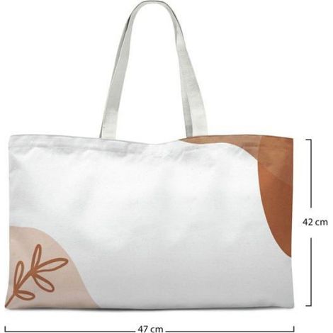 Sac shopping - Bonamaison - Coton - Blanc - 72 x 47 cm (1/4)
