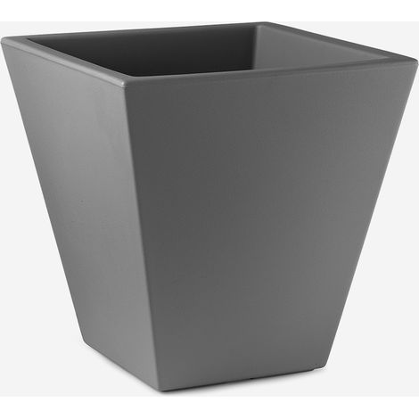 Vaso design in polietilene 50x50 da interno ed esterno Loto 50cm - Ferro
