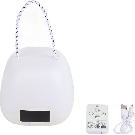 Veilleuse LED rechargeable pour chambre d'enfant, lampe de chevet, accessoires ménagers, 4 W, télécommande, horloge 3 couleurs
