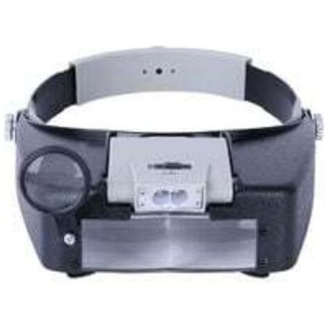 Bandeau Loupe Horloger Mains Libres Loupe avec Lumière Casque Loupe Grossissante avec LED Lumière, pour Horloger, Bijoutier, Lecture (1/5)