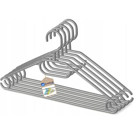 KADAX 5x cintres pivotants en plastique pour vêtements, gris (1/5)