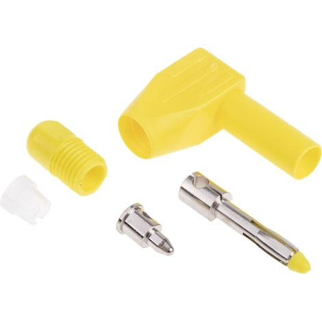 Fiche banane 4 mm RS PRO Jaune Mâle 20A 1000V (1/5)