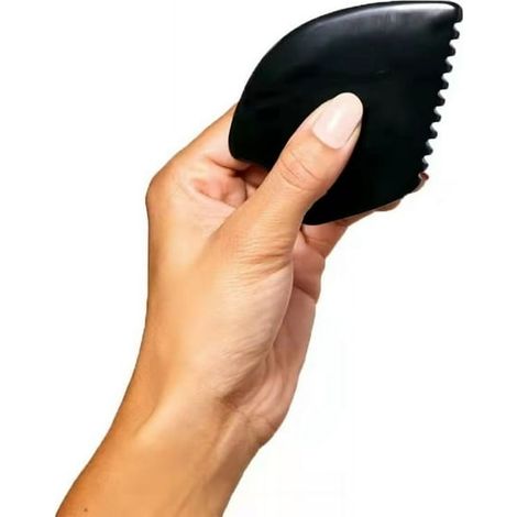 Grattoir Gua Sha en pierre Bian pour le visage et le cou, outil de massage spa, soin de la peau anti-rides et anti-taches (1/4)