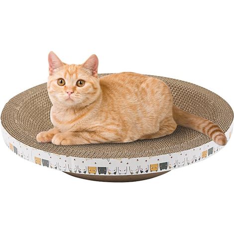 Grattoir à chat en carton - Tapis à gratter durable en forme de  bol haute densité pour chats d'intérieur - Cat Furniture Griffoirs pour chats d'intérieur qui dorment (1/5)