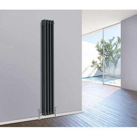 Traditional Radiator Cast Iron Style Radiator 3 Column Anthracite 1800 x 200mm