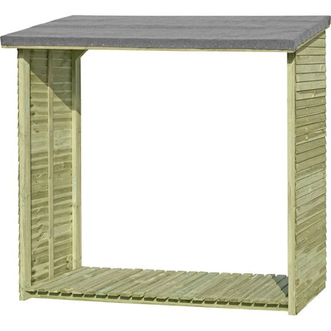 Kaminholzunterstand mit Dachpappe, 188x69x183 cm